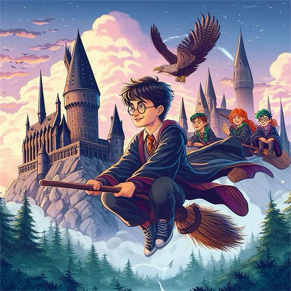 Harry Potter Toverkunst School Zweinstein Diamant Schilderen Kruissteek Set 5D DIY Kunst Mozaïek Borduurwerk Huis Decoratie Handwerk Cadeau