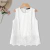 Femei Elegant Casual cu Volane Fără Mâneci Dantelă Patchwork Maiouri Tricou