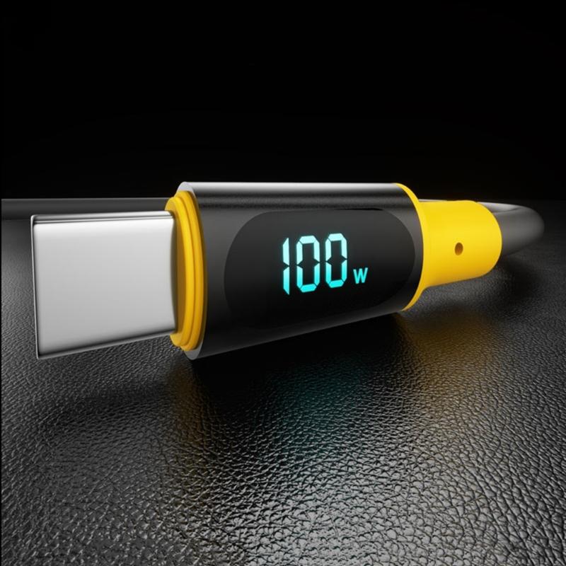 Fast Speed PD100W Power Cord Digital Display Charging Cable for Fast Charging and Data Sync Double End USB C Port