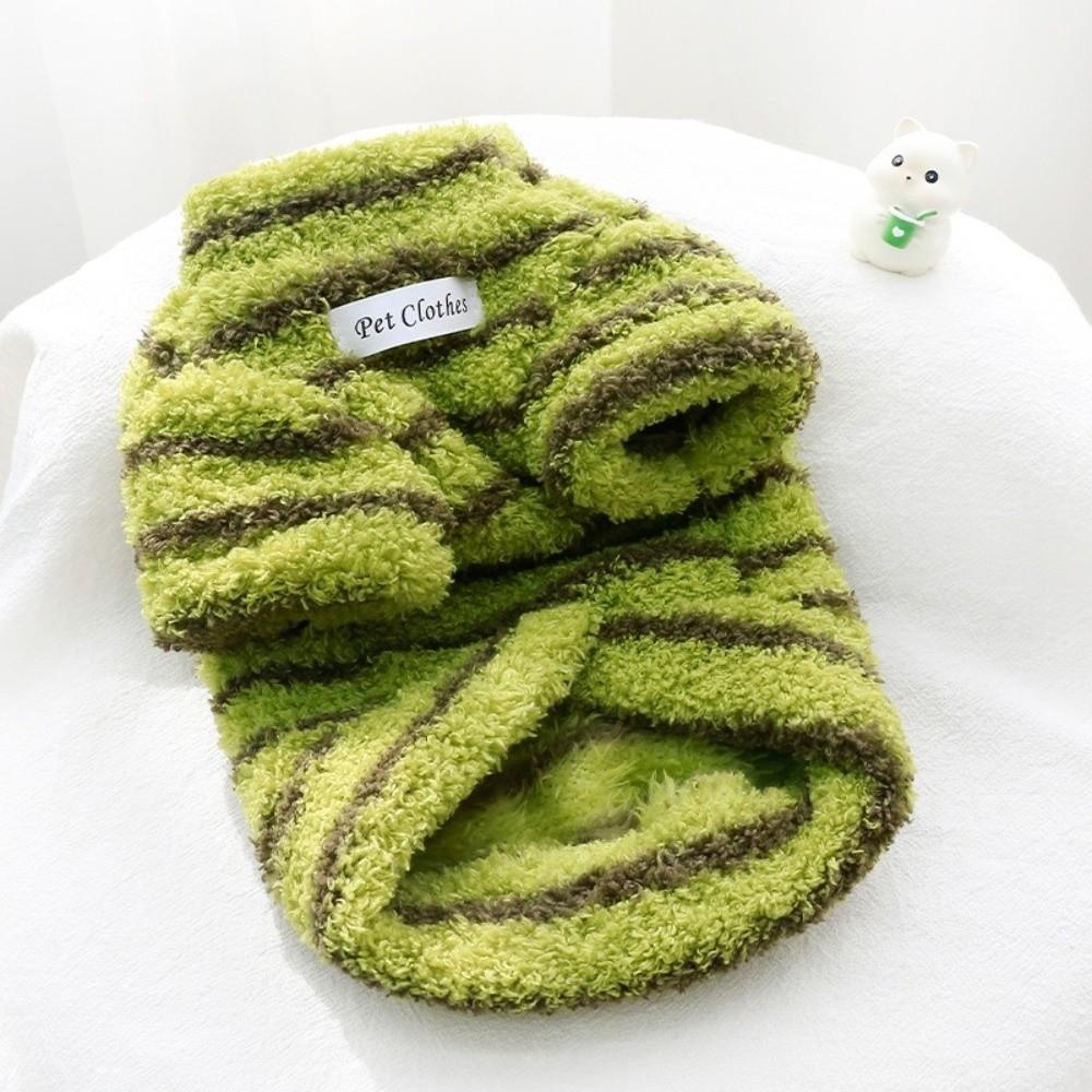 Stripes Dog Warm Clothes Windproof Dog Bodysuit Fashion Pet Clothes  Cat