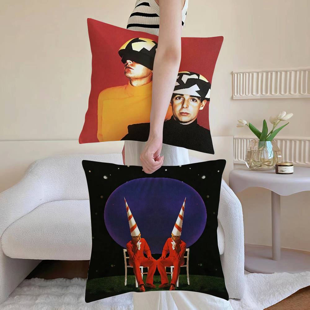 Housse de coussin Musique P-Pet Shop Boys Housse de coussin Anti-acariens Fermeture éclair invisible Canapé Lit