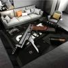 HD Rifle Area Rug Pistol Revolver Gun Carpet Modern Weapons Rugs Living Room Bedroom KitchenDoormat Bathroom Anti-slip Floor Mat