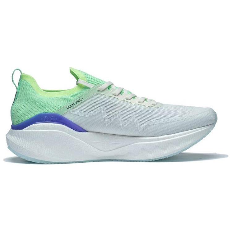 Li Ning YueYing 3.0 Pro Textile, TPU Cushioning Slip Resistant Low top Marathon Running Shoes Unisex White Cyan ARHT017-2