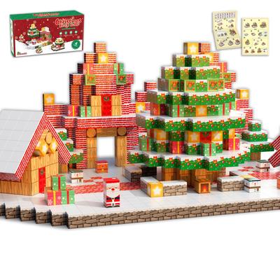 Christmas Theme Magnetic Blocks, Minecraft Style Magnetic Block Set, 2cm, Educational Toy for Elementary School Students, Birthday Gift, Preschool