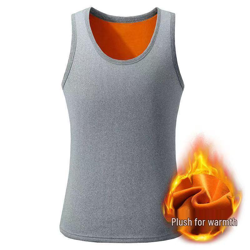 BND Men's Seamless Quick-Warm Fleece-Lined Vest Base Layer for Autumn/Winter.