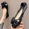 Soft Leather Soft Sole Doudou Single Shoes Women's 2025 New Shallow Mouth Comfortable Versatile Flat Shoes Casual Work Mother Shoes