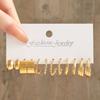 48 Pcs Boho Big Circle Hoop Earring Sets for Women Gold Color Bohemia Vintage Zircon Earring Heart Zircon Ear Studs Zircon Gifts