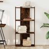 Bookshelf with 3 Shelves Smoked Oak Finish 60 X 30 X 120 Cm Engineered Wood