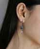 Merrymotive Mint Carved Glass Drop Earring