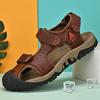New Leather Men Shoes Summer New Large Size 38-46 Men's Sandals Men Sandals Fashion Cool Breathable Slippers Outdoor Shoes