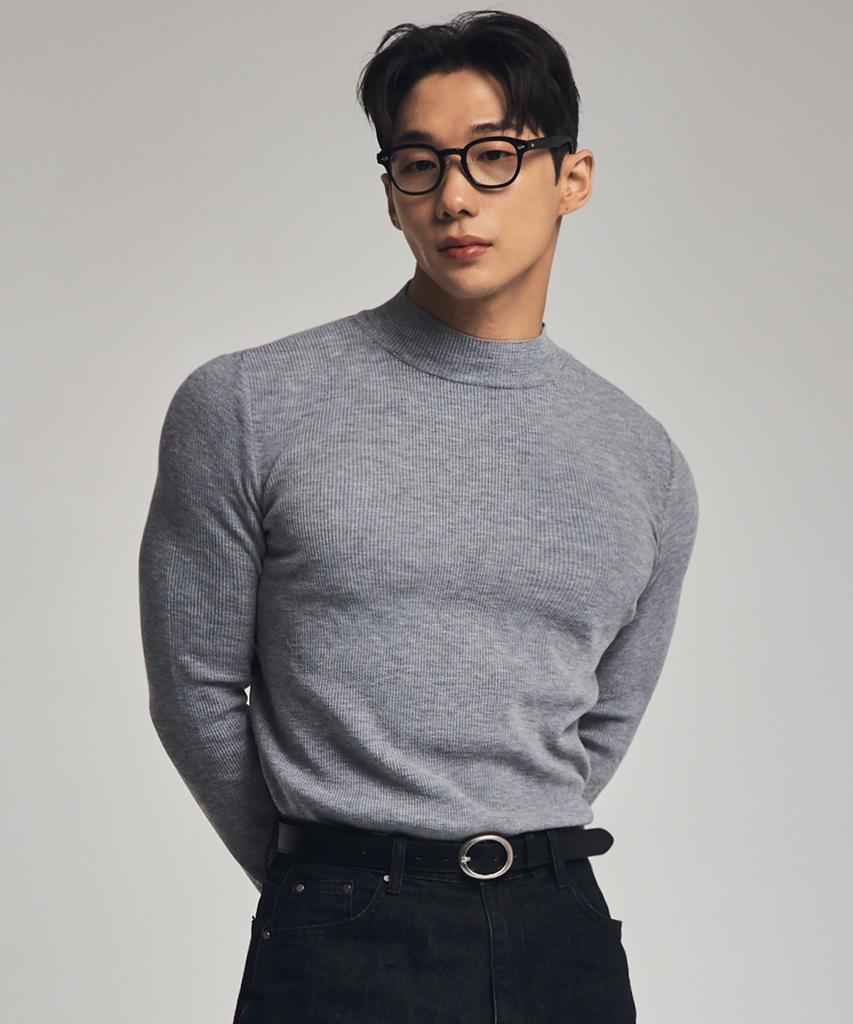ASTROVE Wholegarment Mock Neck Knit Gray