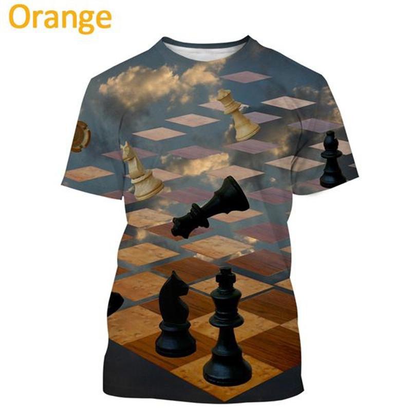 Casual 3D Printed Chess T Shirt Men Women Casual Fashion Short Sleeve Tees Kids Funny Oversized Harajuku Streetwear T-shirt Tops