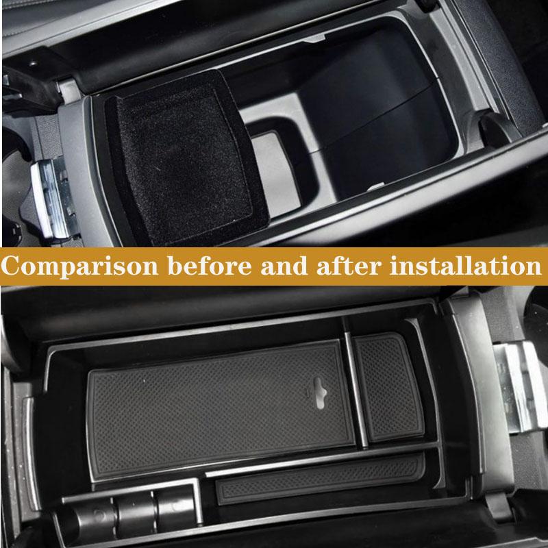 Για Peugeot 2008 3008 GT 4008 5008 308 408 Αυτοκίνητο Μαύρη κονσόλα εσωτερικού χώρου Υποβραχιόνιο Γάντια Κουτί αποθήκευσης Δοχείο