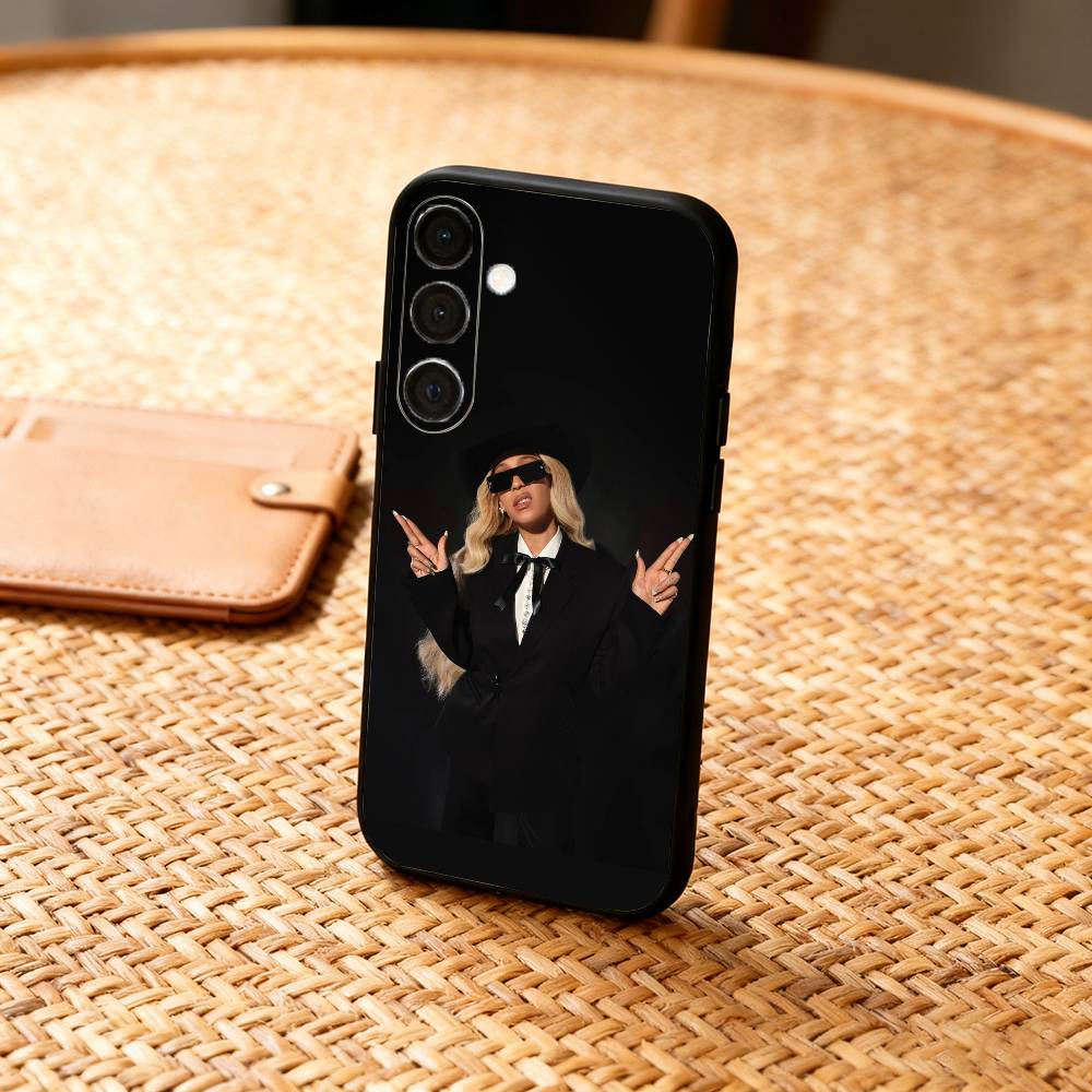 Singer B-Beyonce Cowboy Carter Phone Case For Samsung A73,72,71,53,52,51,22,91,80, Soft Black Cover
