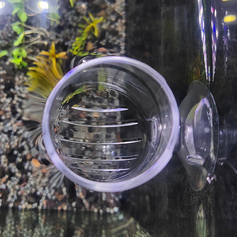 Aquarium Decoration Plant Cup Pot Acrylic Aquatic Plant Cup With Suction Holder Planting Cylinder Cup Aquarium Decoration Tool