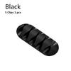 3pcs USB Cable Silicone Organizer Wire Winder Earphone Holder Cord Clip Phone Cables Tie Fixer Wire Management For Office Home