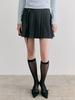 Etmont Double Pleats Skirt, Charcoal