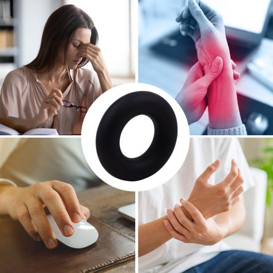 Silicone Grip Strength Trainer Ring Anti-slip Forearm Finger Training Ring Hand Grip Strengthener Circle Portable Hand Rehabilitation Equipment