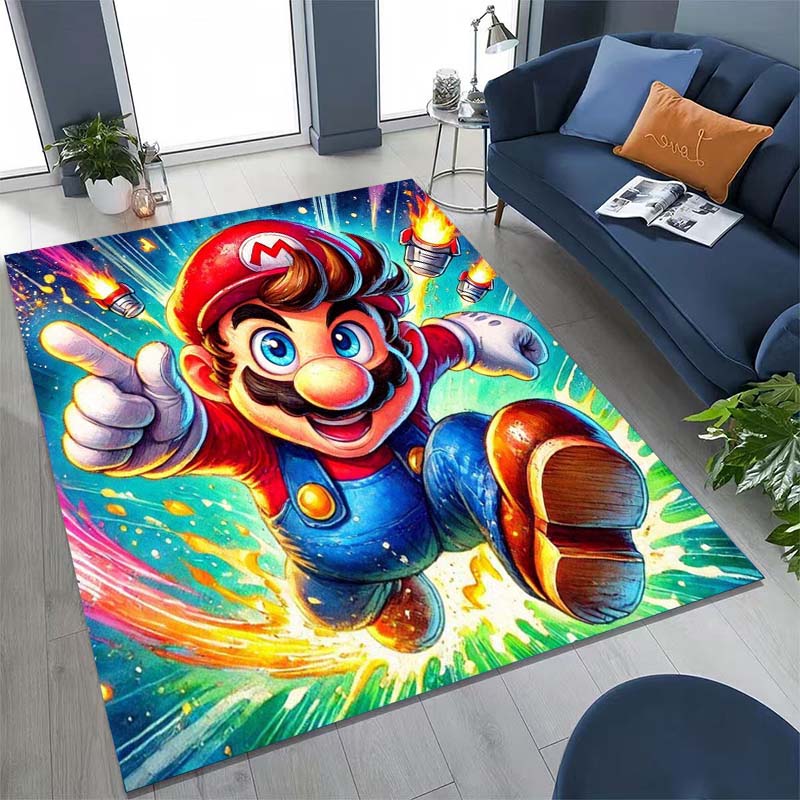 Das neue Super Mario Bros. 2026. Teppich ist geeignet für die Heimdekoration in Spielzimmern, Schlafzimmern, Wohnzimmern, Sofabereichen und mehr.