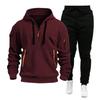 Autumn And Winter Men's Zipper Design Sweater Suit Casual Sports Hoodie Suit