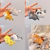 Super Soft Animal Park Duck-billed Platypus Little Lynx Beanie Eye Plushie Keychain Flamingo Raccoon Bag Hanging Decoration Characters)