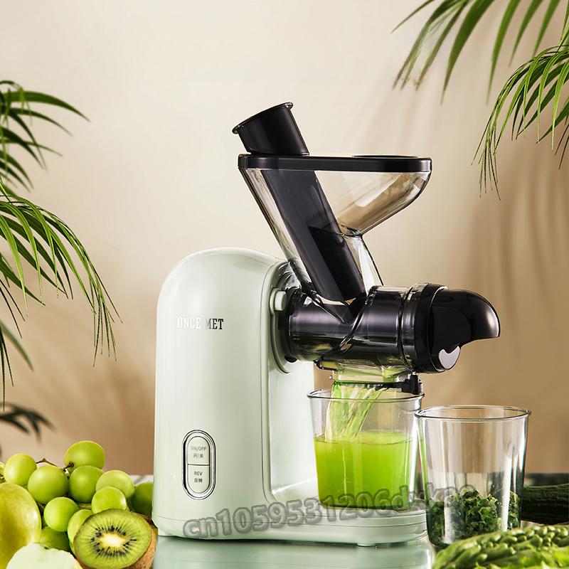 220V Electric Slow Juicer Fruit Vegetable Screw Cold Press Extractor Automatic Squeezer Citrus Juicer Multifunctional Blender