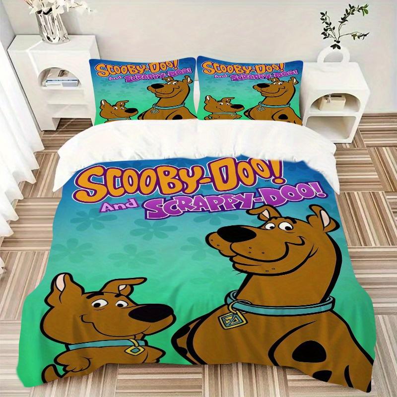 3ks posteľná súprava Scooby Doo Scrappy Doo, Obsahuje 1 obliečku na paplón a 2 obliečky na vankúše, Bez výplne, Mäkká a pohodlná pre domácu spálňu F077