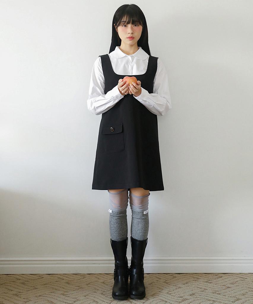 Kikobe Scoop Neck Mini Dress_Black