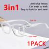 1PC Female Progressive Multifocal Eyeglasses Large Square Oversized Frames Magnifing Eyeglasses Presbyopia Glasses Diopter +1.0~+3.0