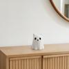 Huaqianguhh 3D Printed Ghost Dog/Cat Figurine Ornaments, Knitted Texture Halloween Animal Decorations, Small Cute Puppy/Kitten Gifts for Home