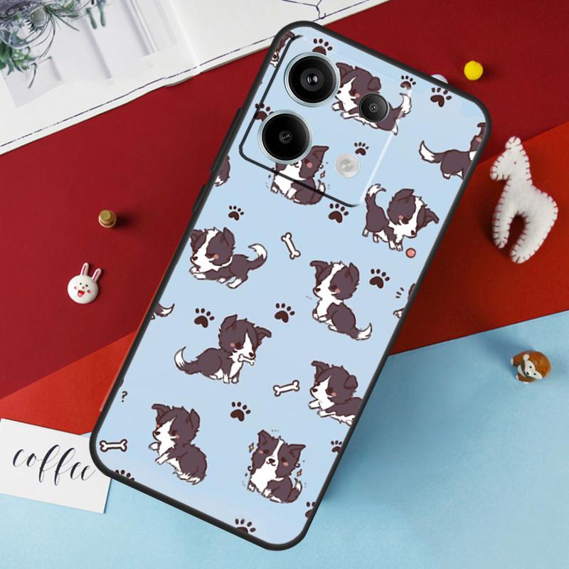 Border Collie Dog Case For Xiaomi Redmi Note 14 Pro 13 12 11 10 15 Pro Plus Redmi 15 14C 10C 12C 13C 15C Cover