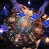 Tarotová obrus Mandala Kvet života Altarová utierka Na veštenie Meditačný kruh Galaxia Tarotová podložka Podložka na duchovné karty orákula