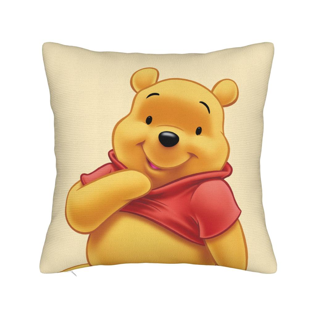 Winnie the Pooh Cartoon Square Pillow Case Polyester Decorative Pillow Piglet Tigger Eeyore , 45*45cm Pillowcase