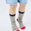 Einfarbige Streifen Kindersocken rot