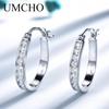 White Zircon 925 Sterling Silver Ladies Cubic Zirconia Hoop Earrings