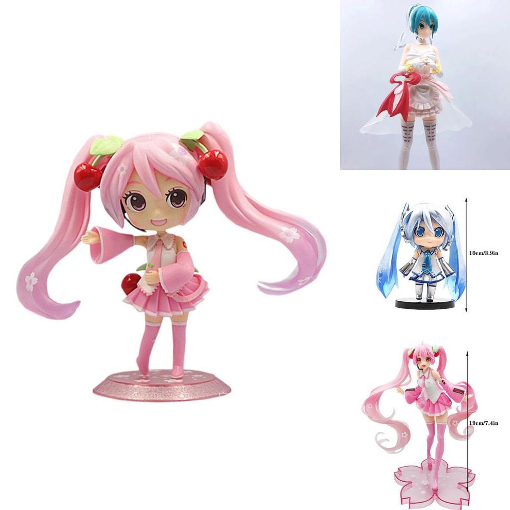 Charming Hatsune Miku Cartoon Virtual Singer Manga Statue Figurine Perfect For Collecting