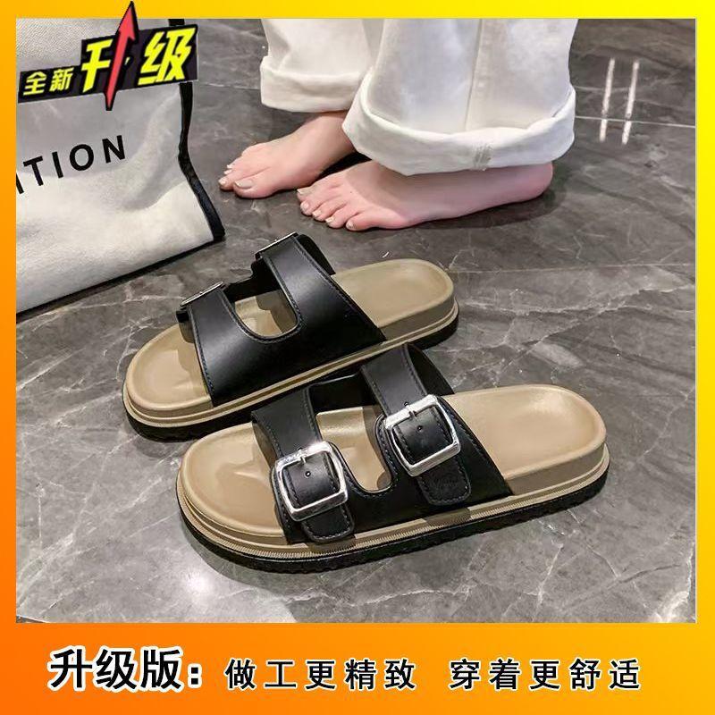 Soft Bottom One-word Slippers Fashionable Versatile Outdoor Leisure Lazy Cool Slippers Women's 2025 Summer New Outer Wear