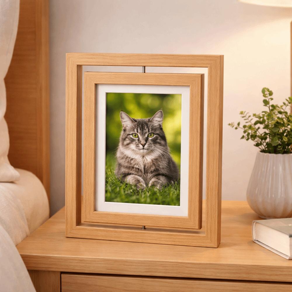 Pet Supplies Wooden Pet Memorial Frame Double Sided Detachable Pet Photo Frame Durable DIY Pet Frame Sympathy Gift