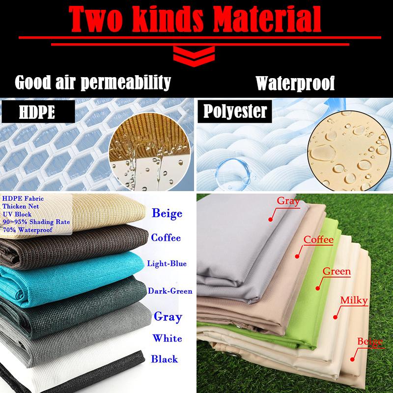 Width 3m Outdoor Telescopic Sun Shade Sail UV Resistant Swimming Pool Shading Cover Patio Pergola Retractable Shading Cover