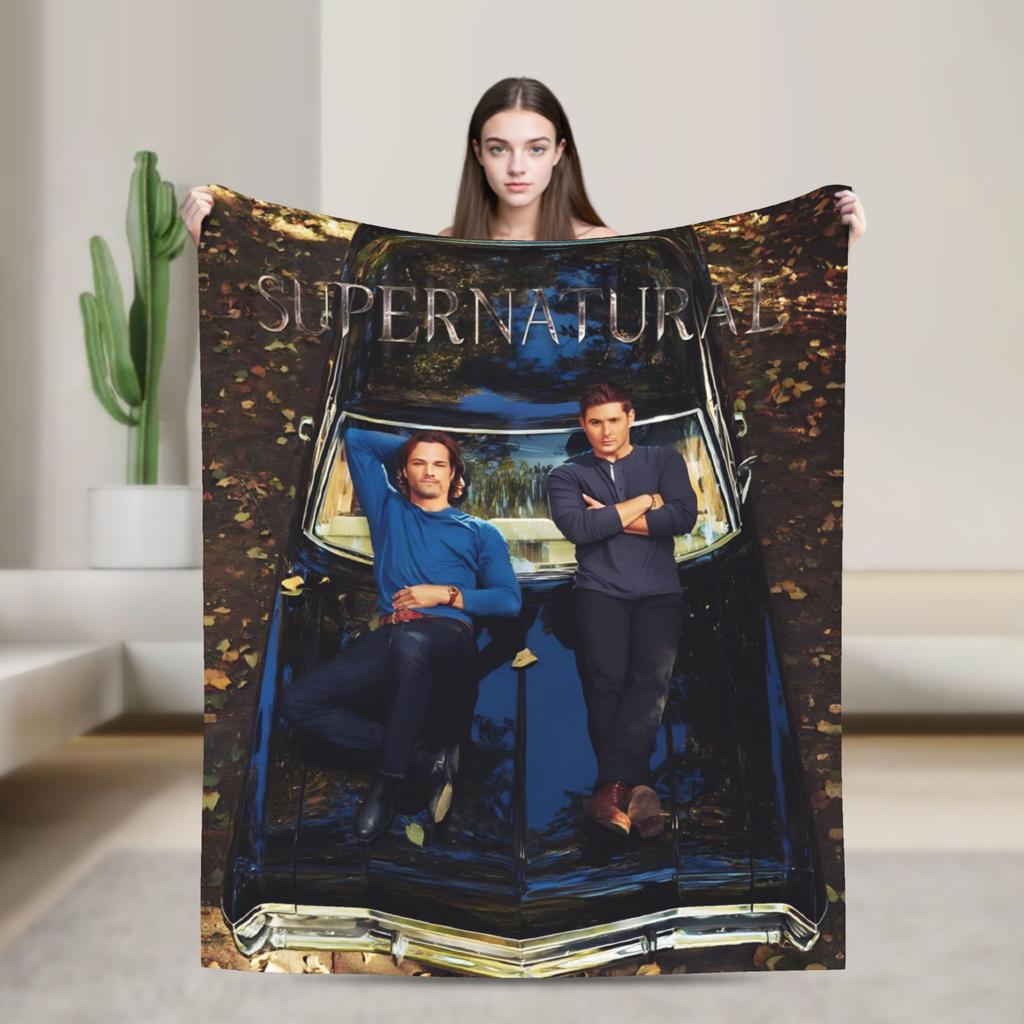 Supernatural TV Soft Warm Blanket  Decorative Plush Bedding Throws Aesthetic Couch Chair Flannel Bedspread Sofa Bed Cover