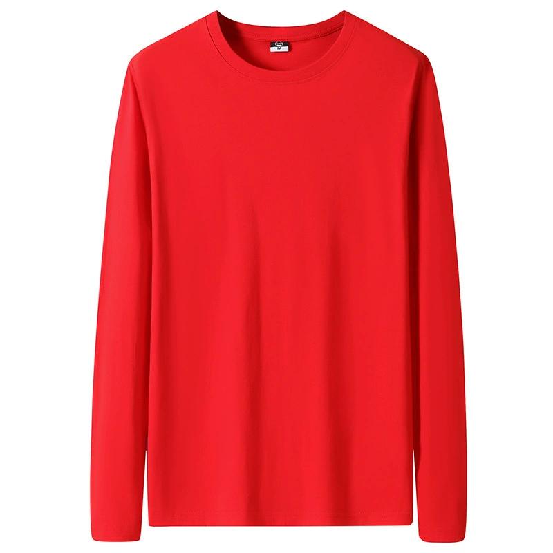 Long Tshirt Mens Cotton Sleeved For Spring And Autumn Loose Hoodie Base Coat For Autumn Clothes Mens Top