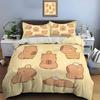 Cute Cartoon Capybara Print Bedding Set 1 Duvet Cover 2 Pillowcases Adult and Children Bedding Set Luxury Gifts