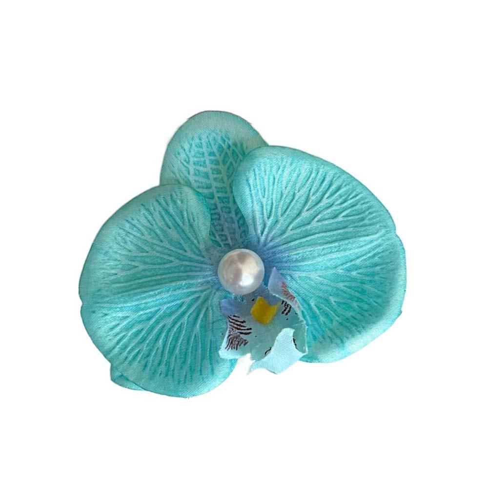 Bohemian Style Butterfly Orchid Hair Clip Sweet Women Side Clip Simple Orchid Flower Hairpin Party