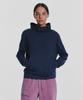 Mns Track Binding High Neck Hoodie_Deep Blue