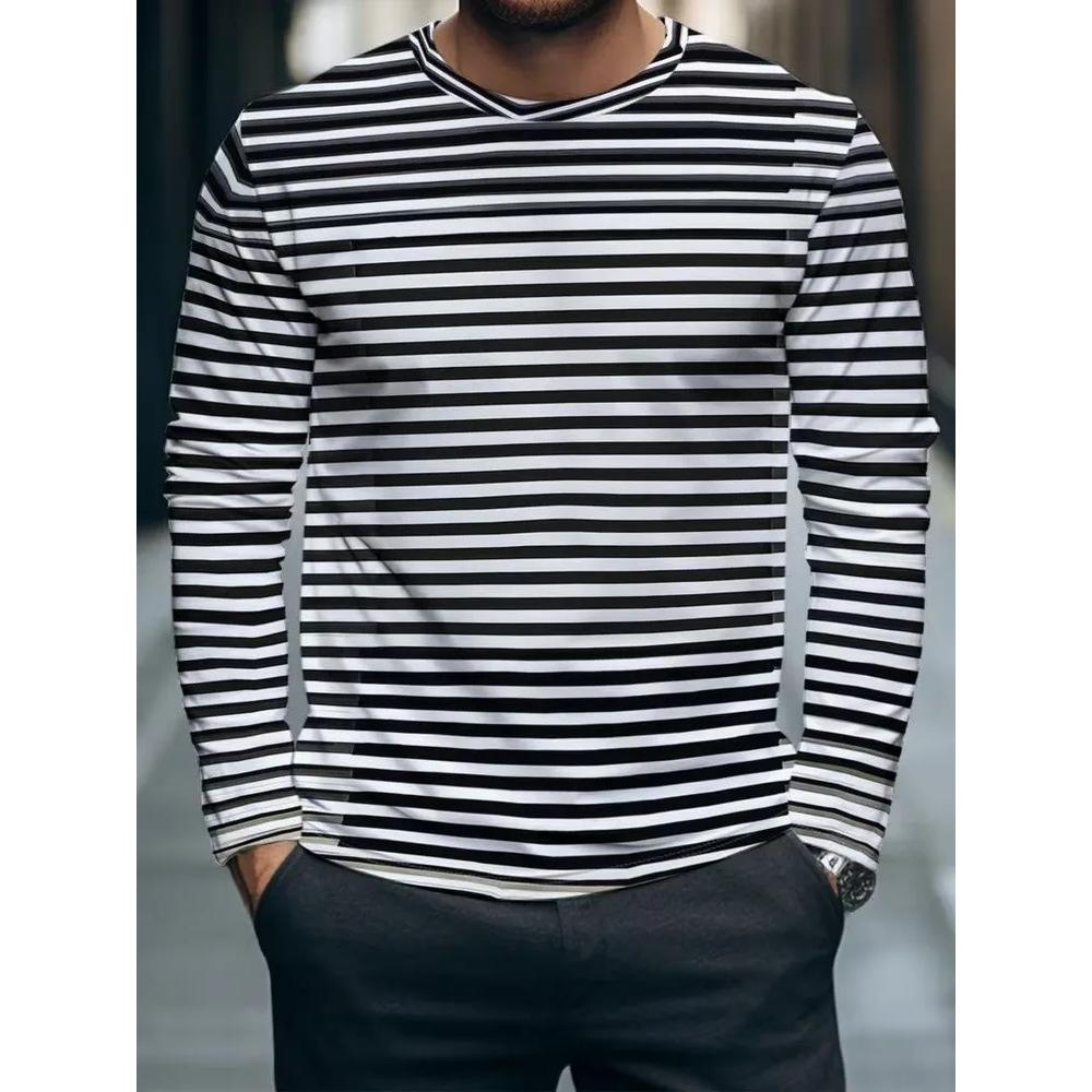 Fashion Men's Long Sleeve Casual Comfort Top Soft Versatile Pullovers Long Sleeves Men’s