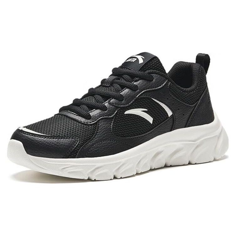 Anta Comfortable Mesh Durable Breathable Low-Top Running Shoes Women Sneaker Black 922345580-1