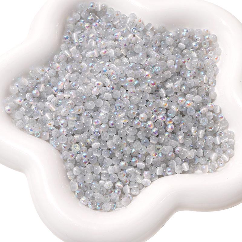 10g Aurora Cat Eye Glass Seed Beads: High-Quality DIY Beading Accessories for Handmade Bracelets