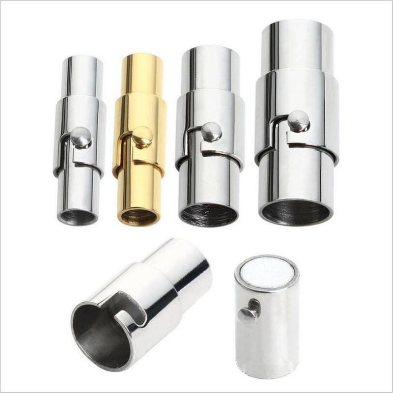Fermoirs magnétiques ronds adaptés aux Bracelets à cordon en cuir de 3/4/5/6/8mm, accessoires de connecteurs de bricolage, 5 pièces