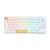princeton ULTRA PLUS Gaming Silver Japanese Comfortable Key Quiet Gasket Hot White Keyboard, White, Mechanical, 75% Wireless, Switches, Linear,