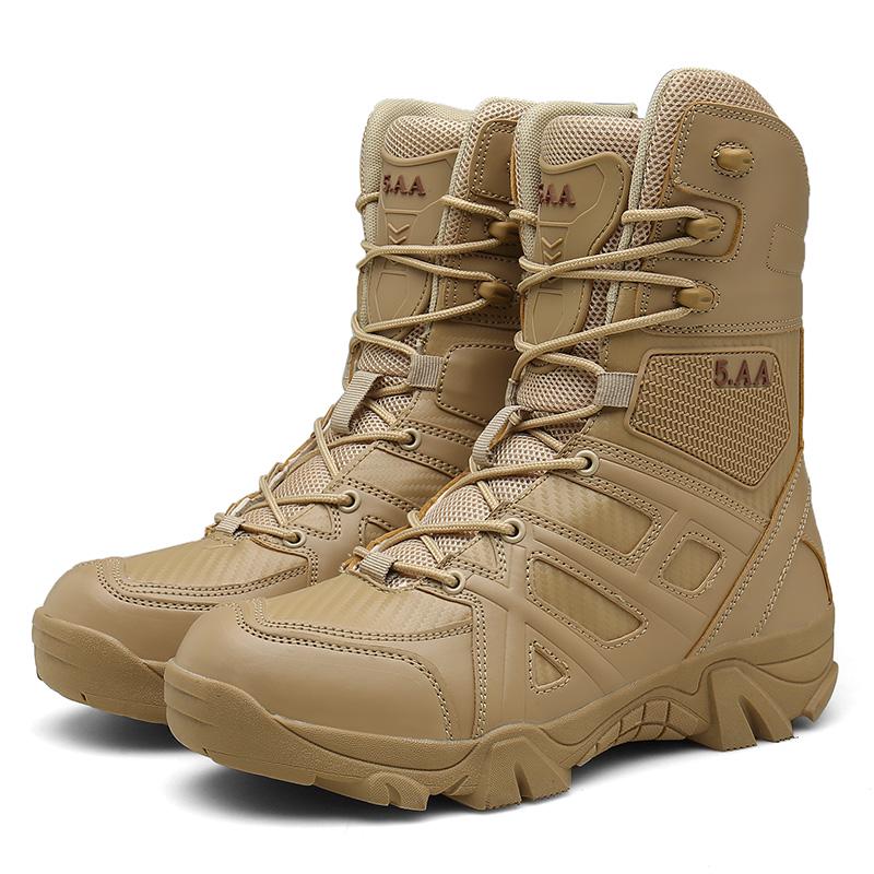 Bottes de neige hommes à lacets décontracté haut hommes bottes imperméables bottes d'hiver anti-dérapant bottines bottes de travail en plein air